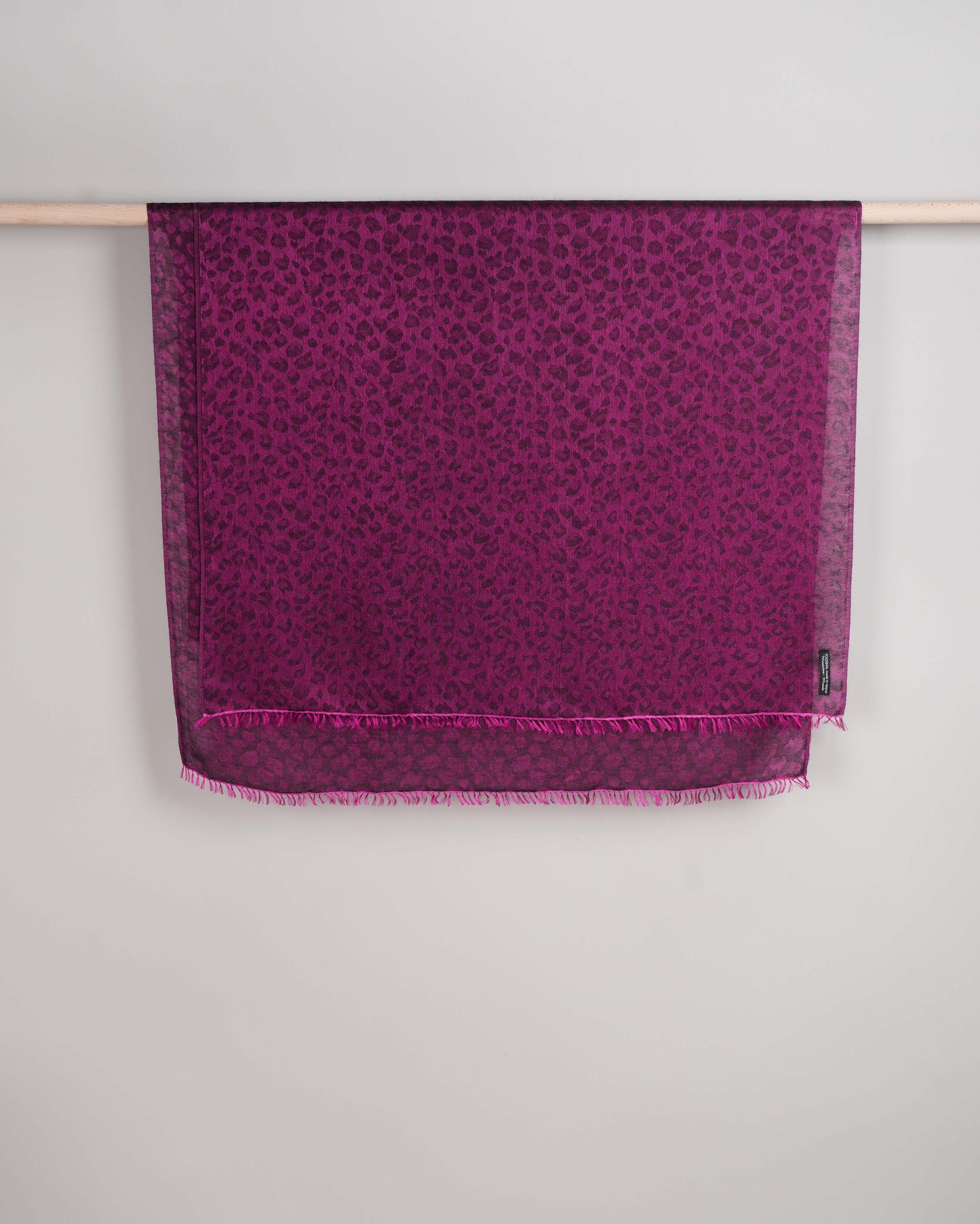 Water-Pashmina Leopard very berry