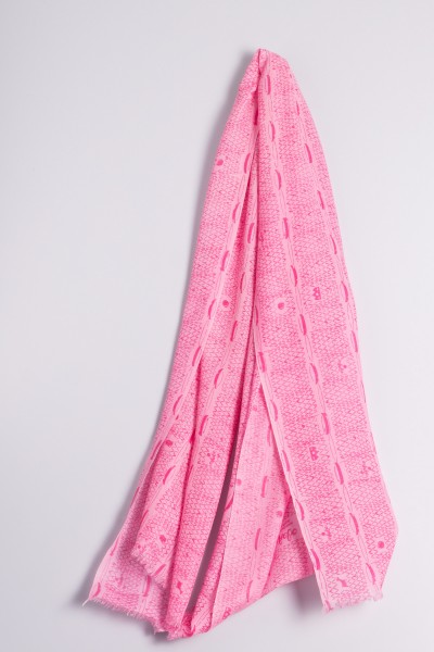 Schal Ripp-Print sachet pink
