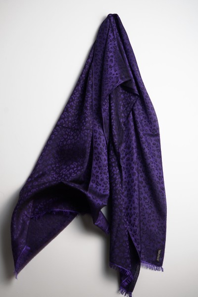 Water-Pashmina Leopard violet