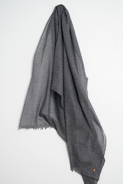 Eco-Shahtoosh charcoal grey