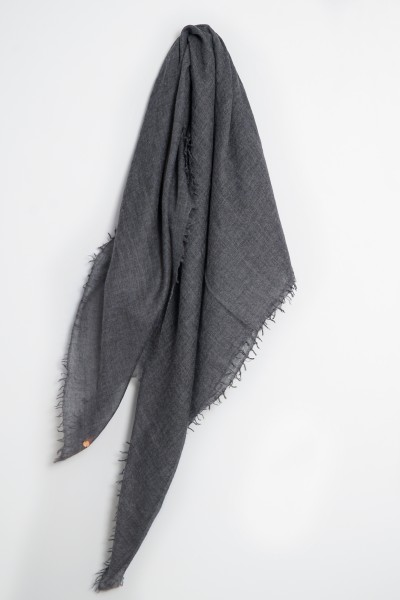 Eco-Shahtoosh Carré charcoal grey