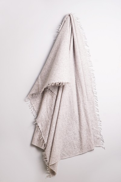 Strickschal Tokuma 100% Kaschmir light grey melange
