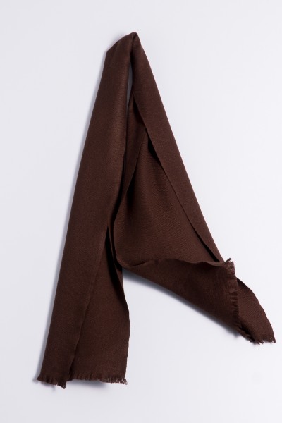 Winter Scarf 100% Cashmere dark brown