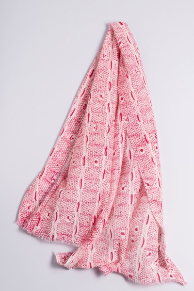 Schal Ripp-Print beetroot pink