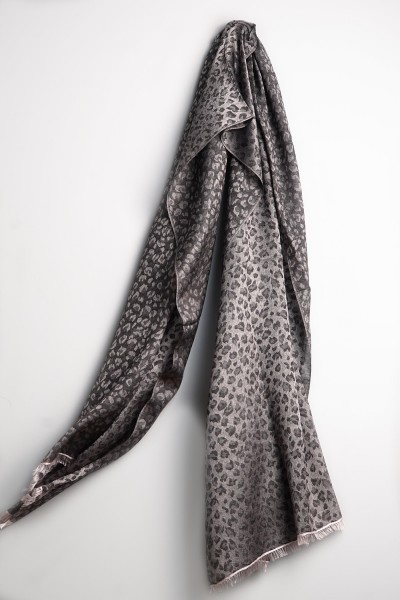 Water-Pashmina Leopard barely pink
