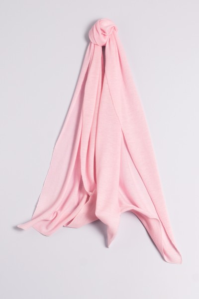 Fine knit cashmere scarf crystal rose